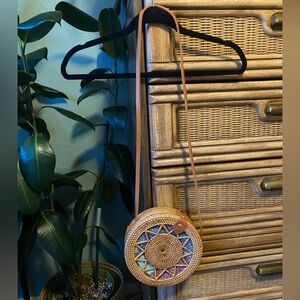 Handmade Balinese Woven Round Crossbody Bag